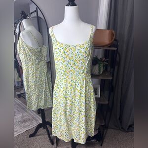 Old Navy Yellow Floral A-Line Sundress Sz XL